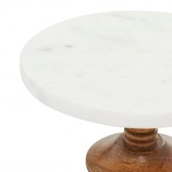 UMA Wood & Marble Cake Stand, Small Decorative Trays & Risers