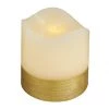 UMA Porch View Home Candles White Wax Flameless Candle, 6"W X 6"H