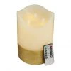 UMA Porch View Home Candles White Wax Flameless Candle, 6"W X 8"H