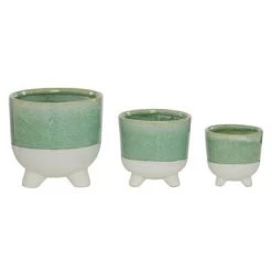 UMA Green Ceramic Planter (Various Sizes) Plants & Potted Items