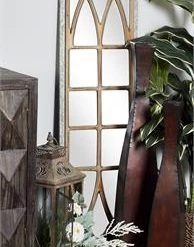 UMA Mirrors Brown And Gray Accent Floor Mirror