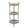 UMA Accent Furniture Grey Metal Industrial Accent Table