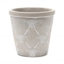 MeraVic Bumble Bee Concrete Pot, Medium