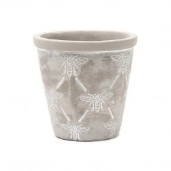 MeraVic Bumble Bee Concrete Pot, Small