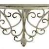 A&B Floral Wall Shelf Antiqued, Cream & Black