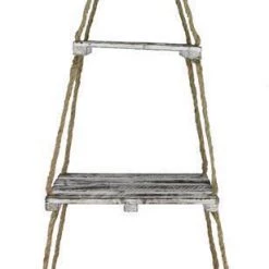 A&B Floral 3-Tiered Wood Hanging Shelf