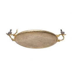 A&B Home Gold Metal Tray Decorative Trays & Risers