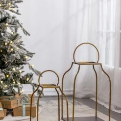 The Mint Julep Sales 2022 2 A&B Home Home Accents King Cottage Gold Lanterns, Set Of 2