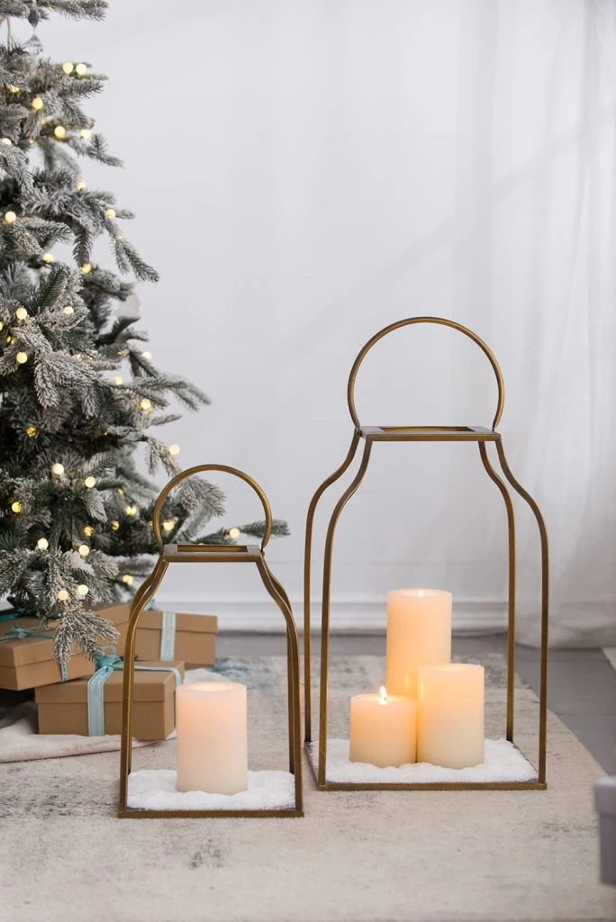 A&B Home Home Accents King Cottage Gold Lanterns, Set Of 2 3 A&B Home Home Accents King Cottage Gold Lanterns, Set Of 2