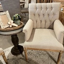 Rockford Wholesale Accent Furniture Ophelia Side Chair, Oatmeal Linen