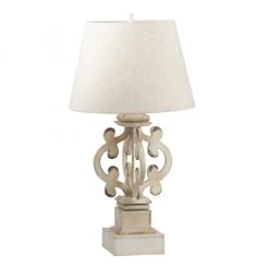 A&B Home White Scroll Table Lamp