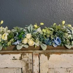 Diane 24" Blue Breadboard Centerpiece