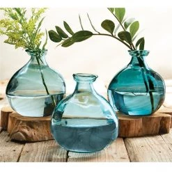 Mud Pie Home Accents Blue Short Vase (Various Styles)