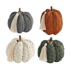Mud Pie Braided Rope Pumpkin (Various Colors)
