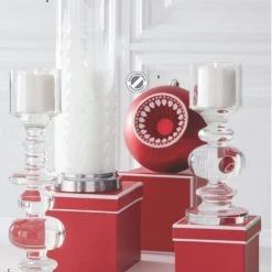 K&K Interiors Red & White Square Plastic Lined Nesting Box (Various Sizes)