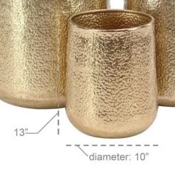 UMA Gold Aluminum Glam Planter (Various Sizes)