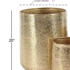 UMA Gold Aluminum Glam Planter (Various Sizes)