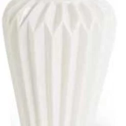 K&K Interiors White Porcelain Accordion Vase (Various Styles) Home Accents
