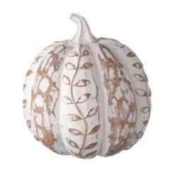 Regency Carved Leaf Garland Pumpkin, Small