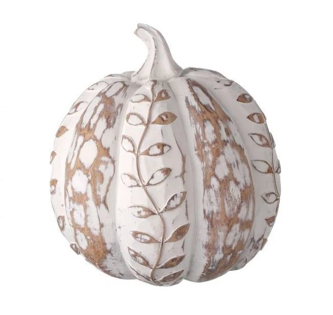 Regency Carved Leaf Garland Pumpkin, Small 1 Regency Carved Leaf Garland Pumpkin, Small