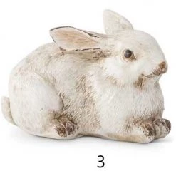 K&K Interiors Small White Resin Bunny (Various Styles)
