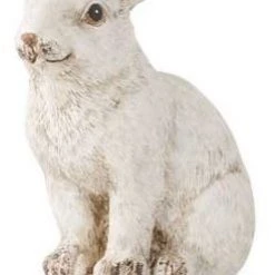 K&K Interiors Small White Resin Bunny (Various Styles)