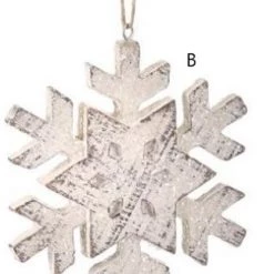 Regency Frosted Resin Snowflake Ornament (Various Styles) Ornaments
