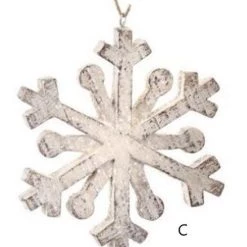 Regency Frosted Resin Snowflake Ornament (Various Styles) Ornaments