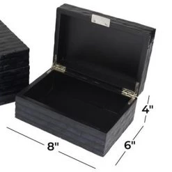 UMA Glossy Black Storage Box (Various Sizes)