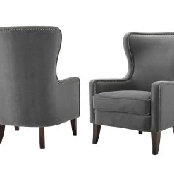 Steve Silver Accent Chairs Rachel Velvet Wingback Chair