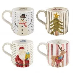 Mud Pie Kitchen Decor Christmas Mugs (Various Styles)
