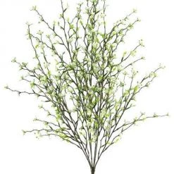 A&B Floral 21" Budding Bush White & Green
