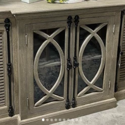 Global Imports Elsie Mango Wood Breakfront (Graybo)