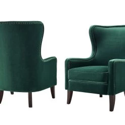 Steve Silver Accent Chairs Rachel Velvet Wingback Chair