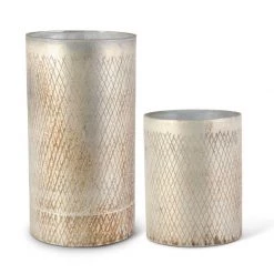 K&K Interiors Diamond Etched Vase (Various Sizes) Vases, Bottles, & Containers