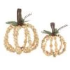 Round Top Collection Natural Bead Pumpkin (Various Sizes) Home Accents