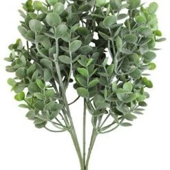 A&B Floral 15" Eucalyptus Bush, Grey Green
