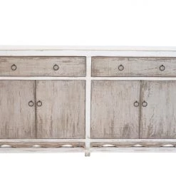 Nest Home Collections Glori Cabinet, Antique White & Grey Consoles, Breakfronts, & Sideboards