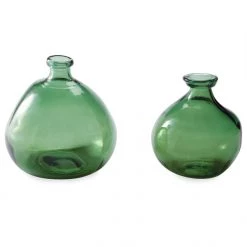 Mud Pie Green Glass Irregular Vase (Various Styles) Vases, Bottles, & Containers