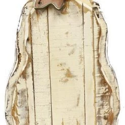 A&B Floral Large Wood Pumpkin, White Fall Home Decor