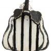 A&B Floral Wood Pumpkin, Black & White Striped (Various Styles) Fall Home Decor