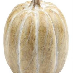 A&B Floral Woodgrain Pumpkin, Tall