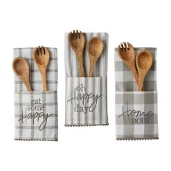 Mud Pie Happy Towel Salad Set (Various Styles) Kitchen Decor