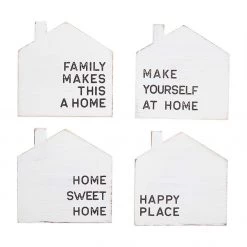 Mud Pie Home Accents Happy Home Coaster Set
