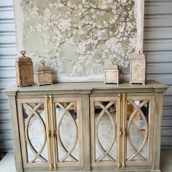 Global Imports Gabriel 4 Door Console(Gray Brown & Natural) Bedroom Furniture