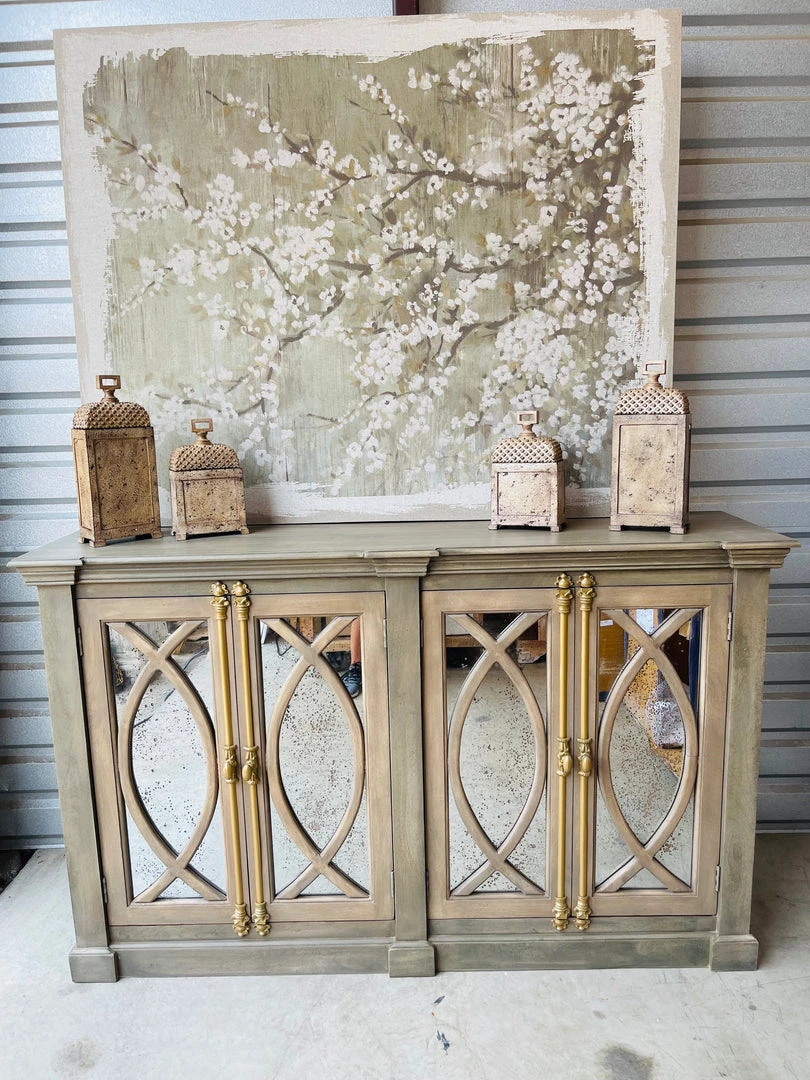 Global Imports Gabriel 4 Door Console(Gray Brown & Natural) Bedroom Furniture 1 Global Imports Gabriel 4 Door Console(Gray Brown & Natural) Bedroom Furniture