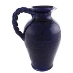 A&B Floral Navy Blue Pitcher