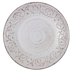 A&B Home Rustic Flare Dinner Plate, Cream