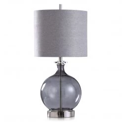 Stylecraft Lamps Smoke Glass Globe Lamp