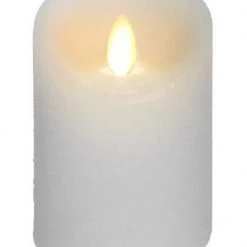 A&B Floral Wax Flickering Candle, 3"W X 4"H (Various Colors)